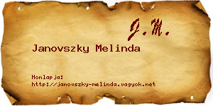 Janovszky Melinda névjegykártya